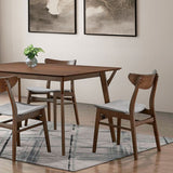Skien Walnut 5-Piece Dining Room Set by Furniture of America at Eve Furniture
