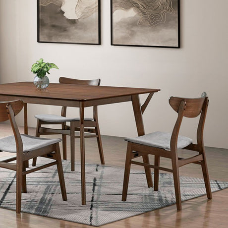Skien Walnut 5-Piece Dining Room Set by Furniture of America at Eve Furniture