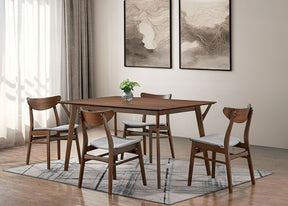 Skien Walnut 5-Piece Dining Room Set by Furniture of America at Eve Furniture