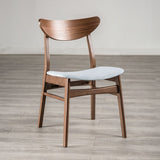 Skien Walnut/Light Gray Side Chair Set of 2 by Furniture of America at Eve Furniture