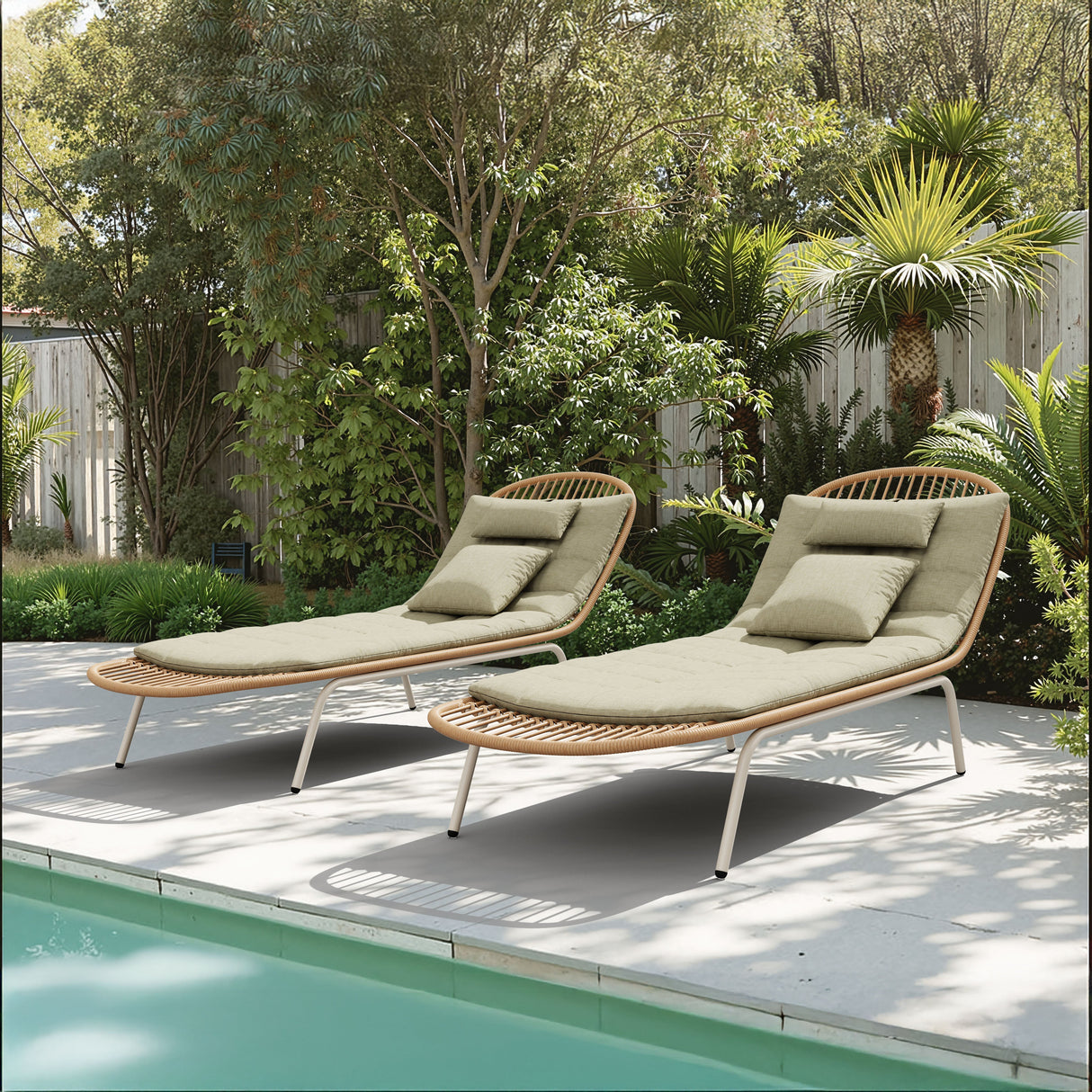 Skim Multicolor Outdoor Chaise Lounge by Zuomod at Eve Furniture