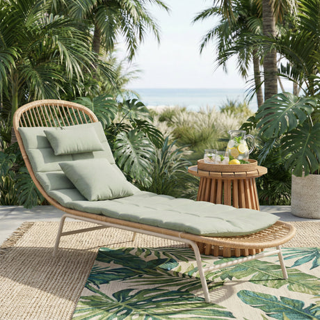 Skim Multicolor Outdoor Chaise Lounge by Zuomod at Eve Furniture