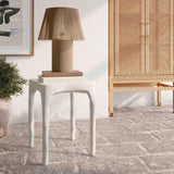 Skully Cream Textured Side Table by TOV Furniture at Eve Furniture