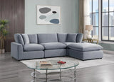 [Hot buy] Sky Gray Velvet Modular Sectional by Happy Homes at Eve Furniture
