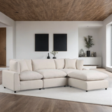 Sky Beige Linen Modular Sectional by Happy Homes at Eve Furniture