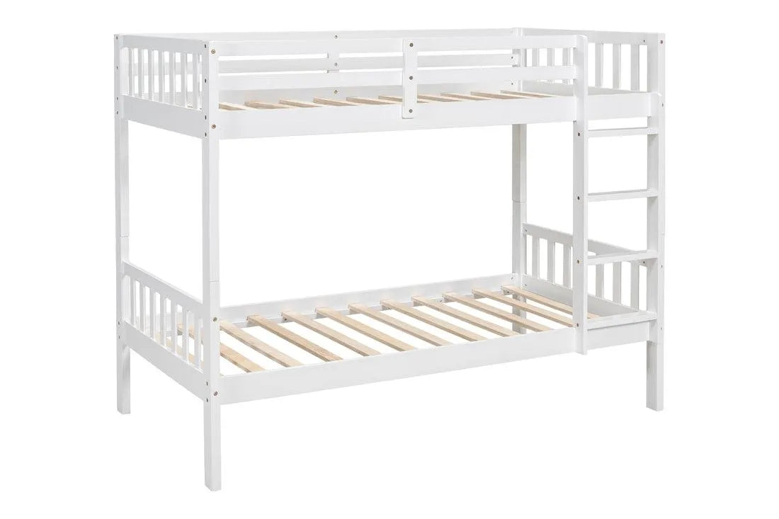 Sky Twin/Twin Bunk Bed White by Happy Homes at Eve Furniture