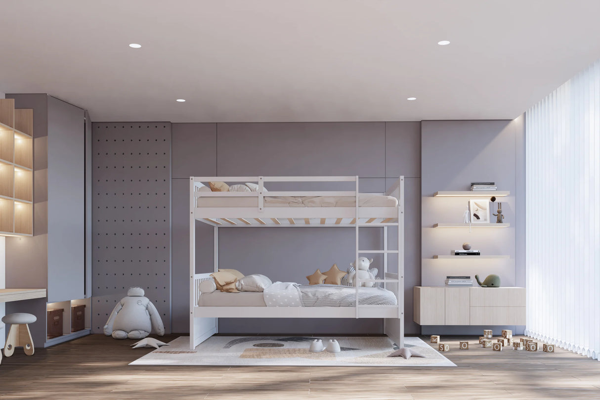 Sky Twin/Twin Bunk Bed White by Happy Homes at Eve Furniture
