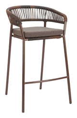 Skye Brown Outdoor Barstool (Set of 2) by Zuomod at Eve Furniture