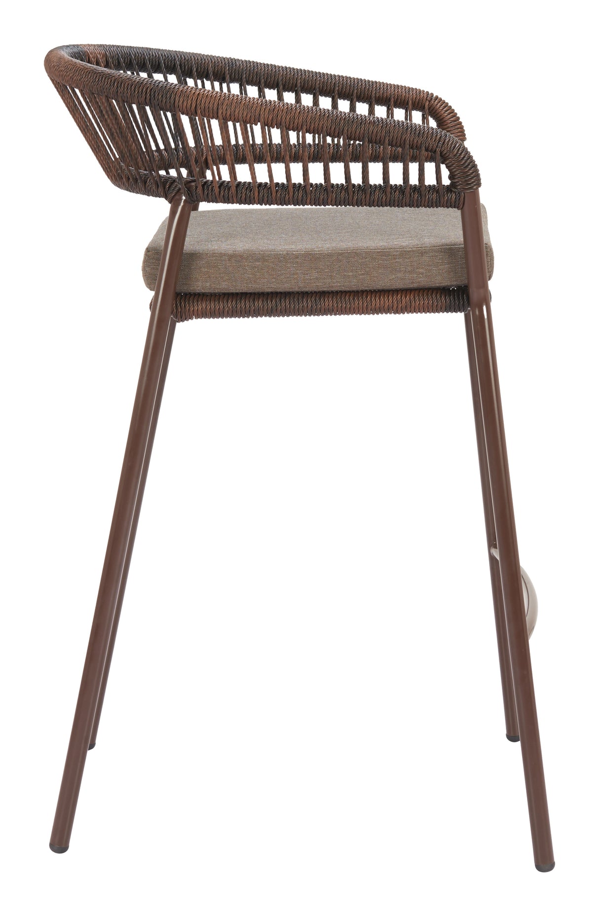 Skye Brown Outdoor Barstool (Set of 2) by Zuomod at Eve Furniture