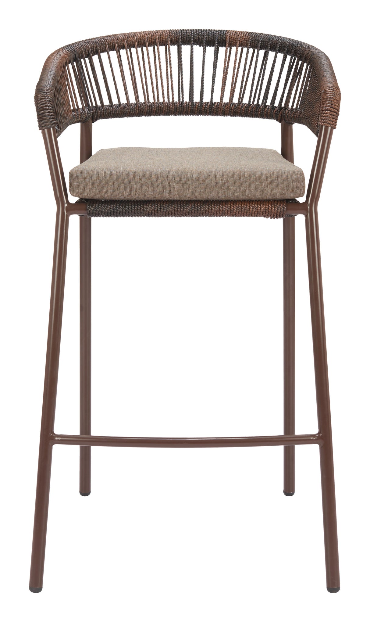 Skye Brown Outdoor Barstool (Set of 2) by Zuomod at Eve Furniture