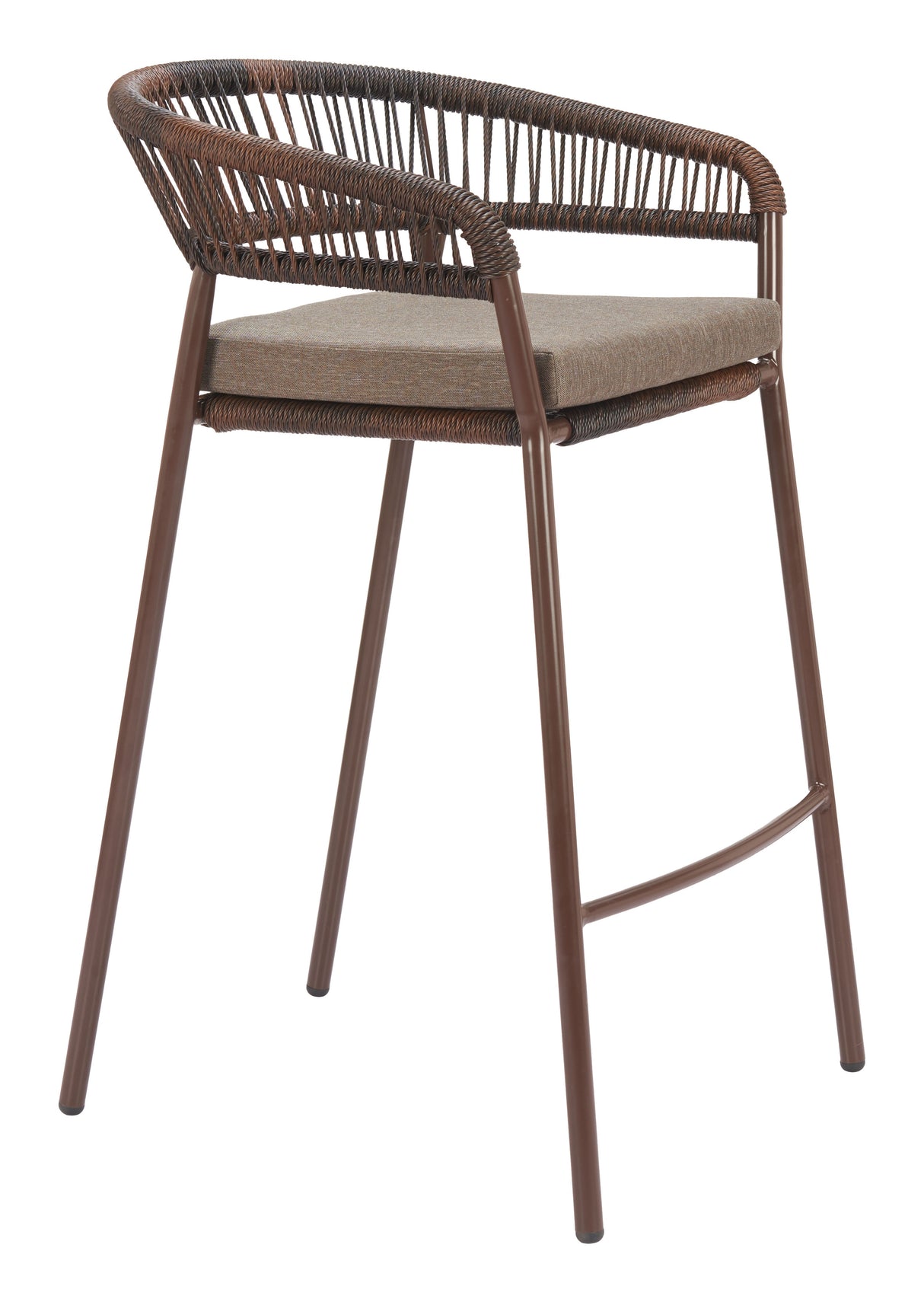 Skye Brown Outdoor Barstool (Set of 2) by Zuomod at Eve Furniture