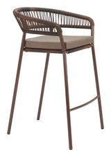 Skye Brown Outdoor Barstool (Set of 2) by Zuomod at Eve Furniture