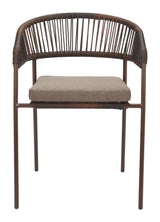 Skye Brown Outdoor Dining Chair (Set of 2) by Zuomod at Eve Furniture