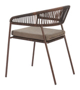 Skye Brown Outdoor Dining Chair (Set of 2) by Zuomod at Eve Furniture