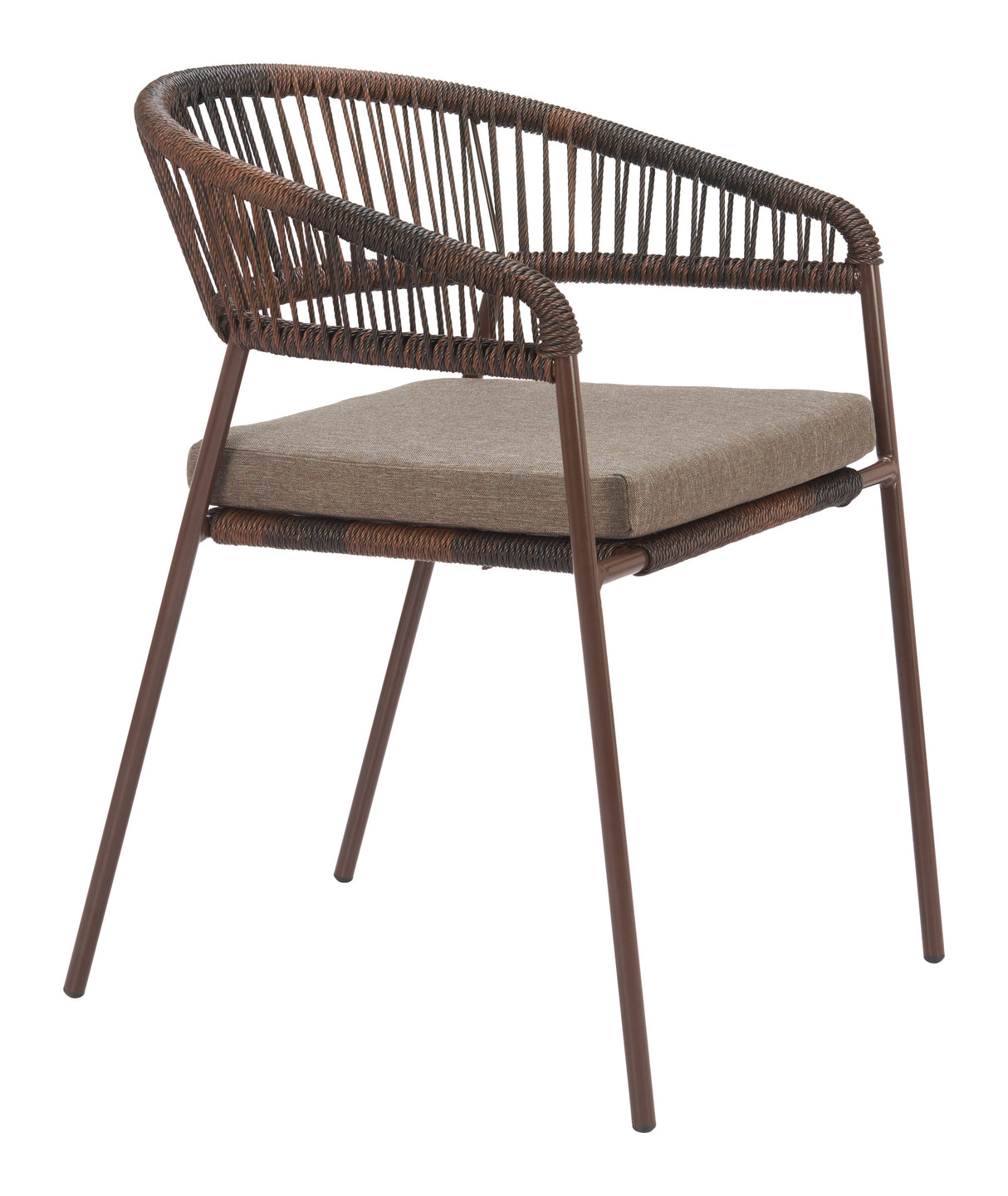 Skye Brown Outdoor Dining Chair (Set of 2) by Zuomod at Eve Furniture