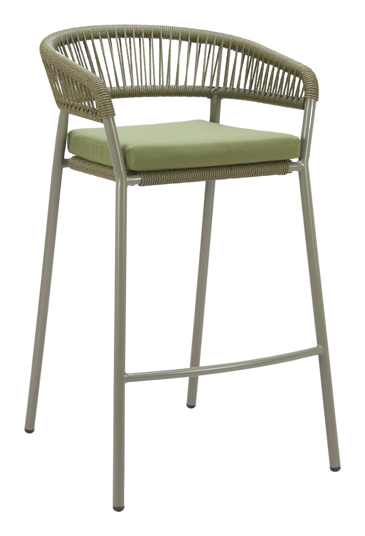 Skye Green Outdoor Barstool (Set of 2) by Zuomod at Eve Furniture
