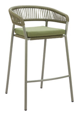 Skye Green Outdoor Barstool (Set of 2) by Zuomod at Eve Furniture