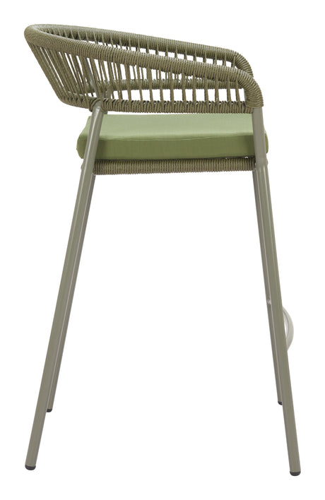 Skye Green Outdoor Barstool (Set of 2) by Zuomod at Eve Furniture