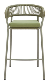 Skye Green Outdoor Barstool (Set of 2) by Zuomod at Eve Furniture