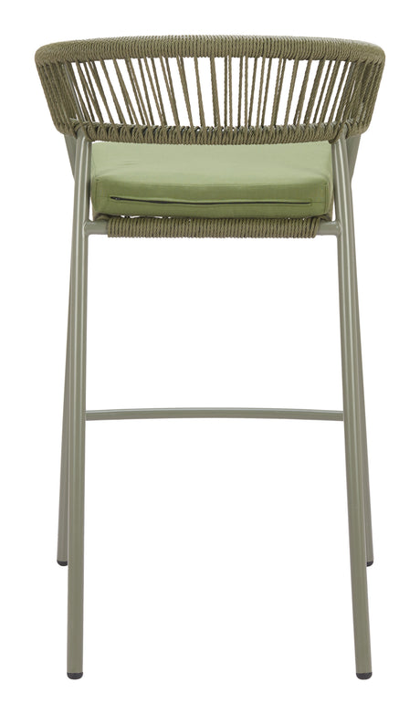 Skye Green Outdoor Barstool (Set of 2) by Zuomod at Eve Furniture