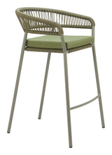 Skye Green Outdoor Barstool (Set of 2) by Zuomod at Eve Furniture