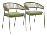 Skye Green Outdoor Dining Chair (Set of 2) by Zuomod at Eve Furniture