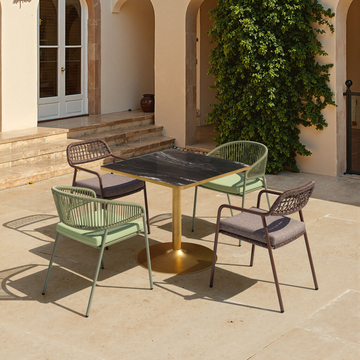 Skye Green Outdoor Dining Chair (Set of 2) by Zuomod at Eve Furniture