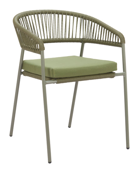 Skye Green Outdoor Dining Chair (Set of 2) by Zuomod at Eve Furniture