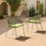 Skye Green Outdoor Dining Chair (Set of 2) by Zuomod at Eve Furniture