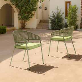Skye Green Outdoor Dining Chair (Set of 2) by Zuomod at Eve Furniture