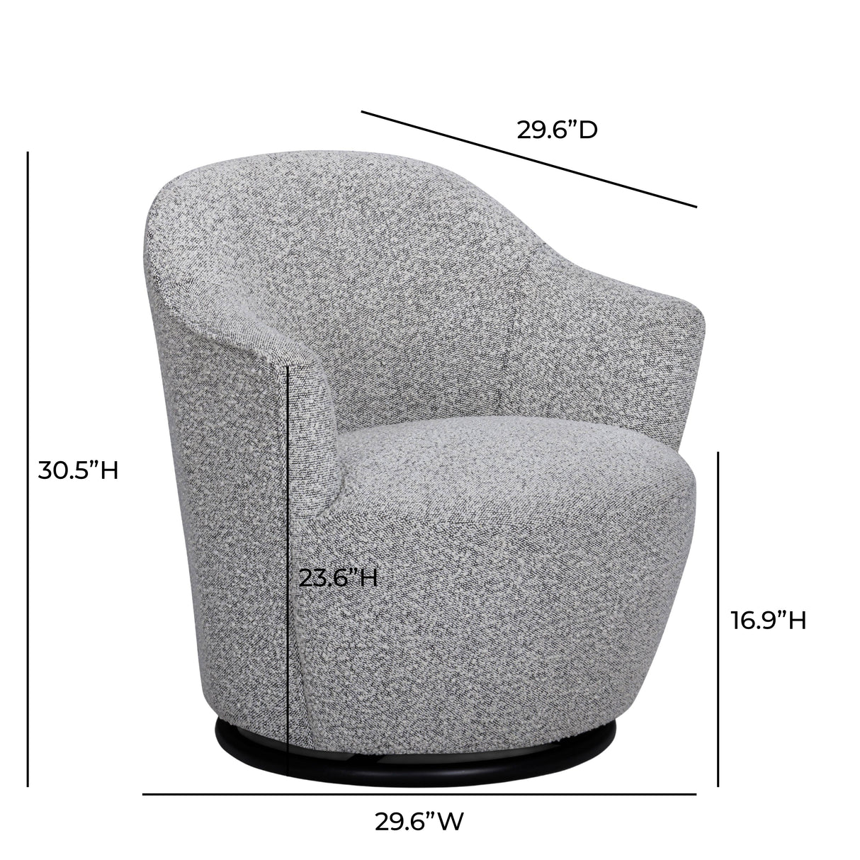 Skyla Performance Boucle Swivel Accent Chair by TOV Furniture at Eve Furniture