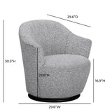 Skyla Performance Boucle Swivel Accent Chair by TOV Furniture at Eve Furniture