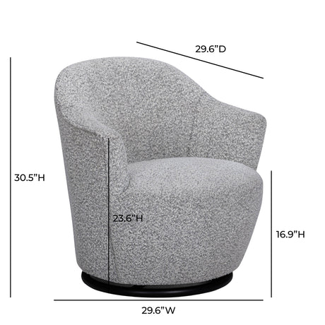 Skyla Performance Boucle Swivel Accent Chair by TOV Furniture at Eve Furniture