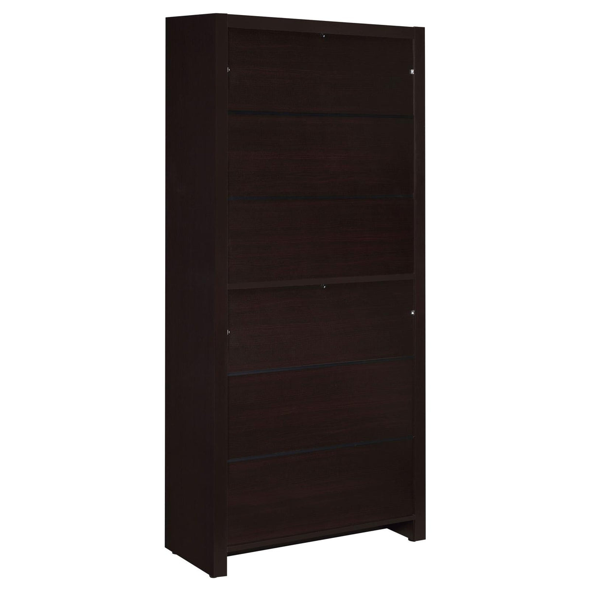 Skylar Cappuccino 5-Shelf Bookcase with Storage Drawer