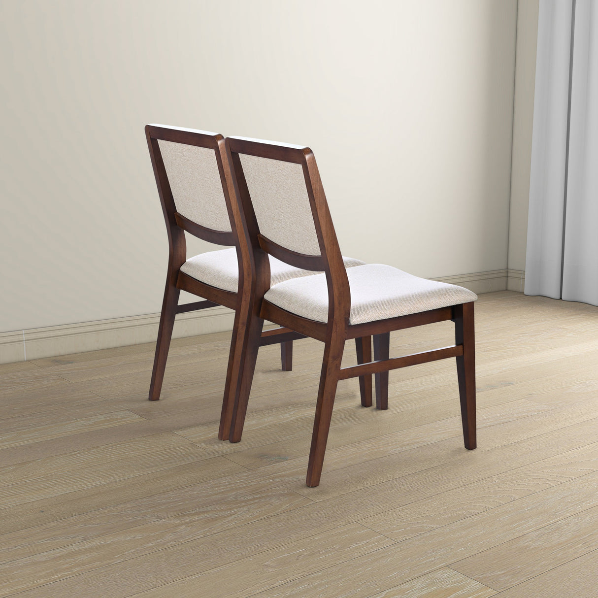 Skylar Beige Fabric Dining Chair (Set Of 2) by Ashcroft Imports at Eve Furniture