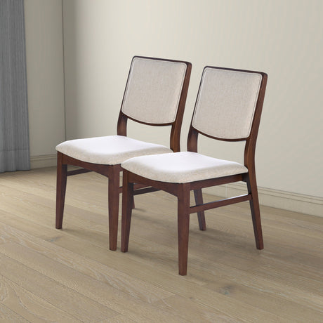 Skylar Beige Fabric Dining Chair (Set Of 2) by Ashcroft Imports at Eve Furniture