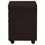 Skylar Cappuccino 3-Drawer Mobile File Cabinet by Coaster at Eve Furniture