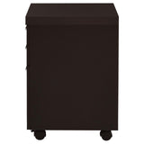 Skylar Cappuccino 3-Drawer Mobile File Cabinet by Coaster at Eve Furniture