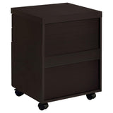 Skylar Cappuccino 3-Drawer Mobile File Cabinet by Coaster at Eve Furniture