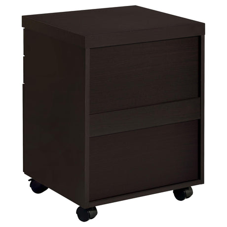 Skylar Cappuccino 3-Drawer Mobile File Cabinet by Coaster at Eve Furniture