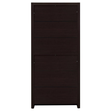 Skylar Cappuccino 5-Shelf Bookcase with Storage Drawer by Coaster at Eve Furniture