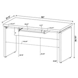 Skylar Cappuccino Computer Desk with Keyboard Drawer by Coaster at Eve Furniture
