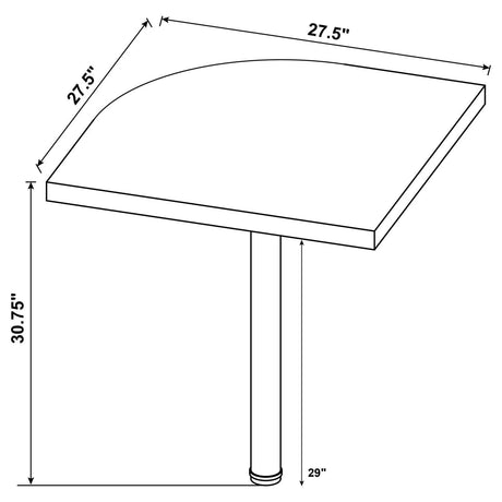 Skylar Cappuccino Engineered Wood L-Shape Computer Desk by Coaster at Eve Furniture