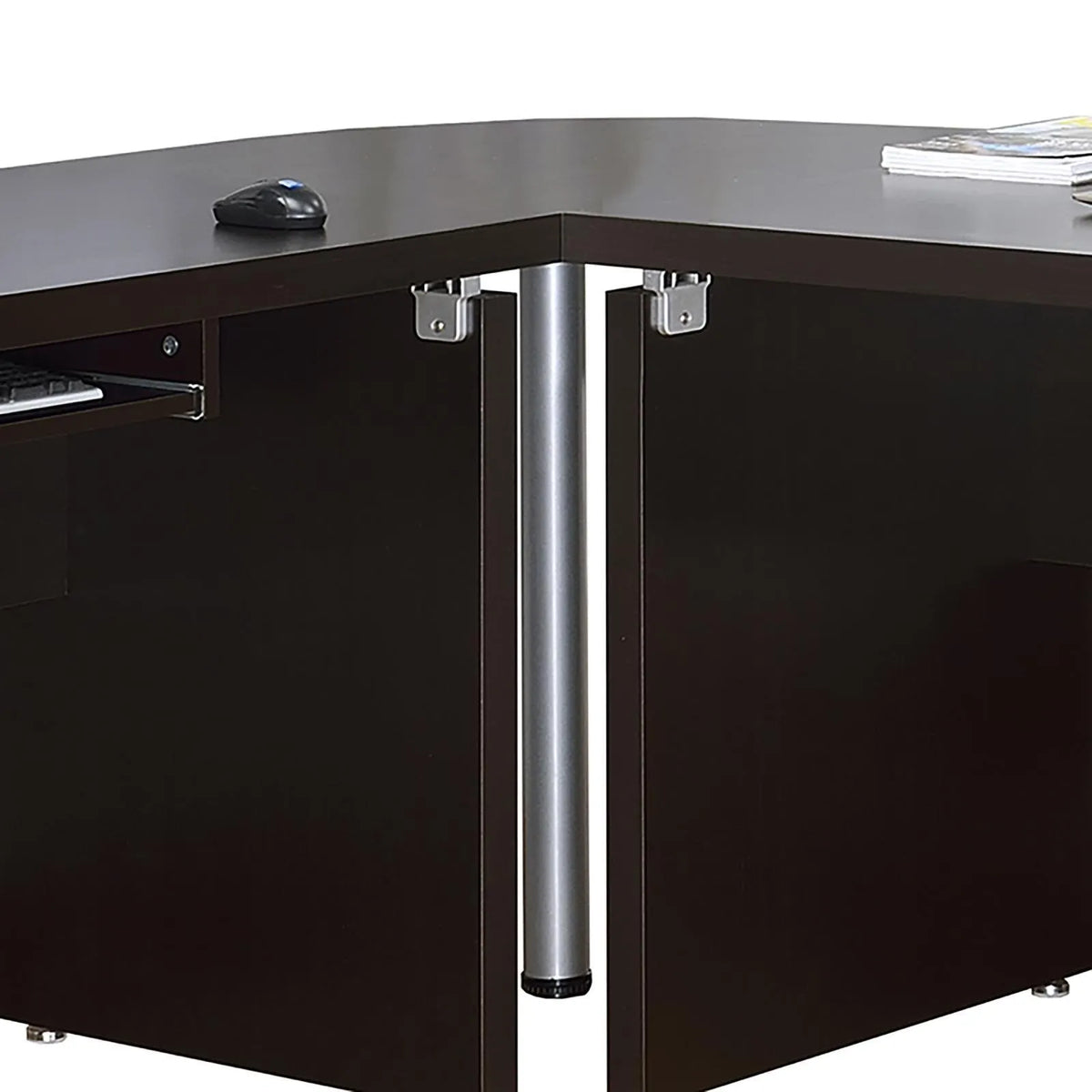 Skylar Cappuccino Engineered Wood L-Shape Computer Desk by Coaster at Eve Furniture