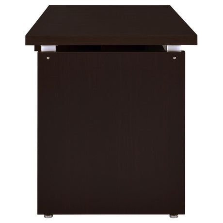 Skylar Cappuccino Engineered Wood L-Shape Computer Desk by Coaster at Eve Furniture