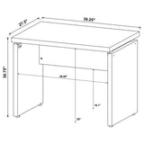 Skylar Cappuccino Extension Desk by Coaster at Eve Furniture