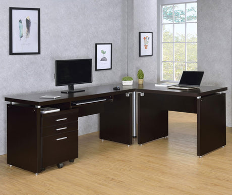 Skylar Cappuccino Extension Desk by Coaster at Eve Furniture