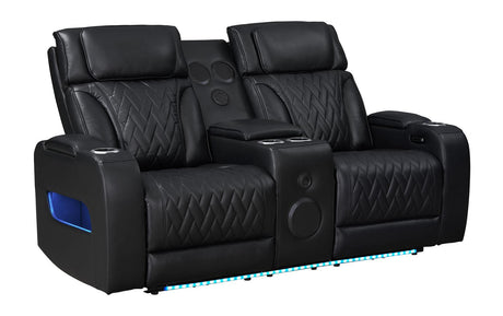 Skyline Black 3-Piece Power Reclining Living Room Set by New Era Innovations at Eve Furniture