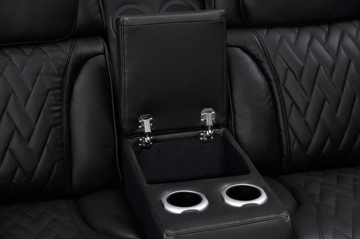 Skyline Black 3-Piece Power Reclining Living Room Set by New Era Innovations at Eve Furniture