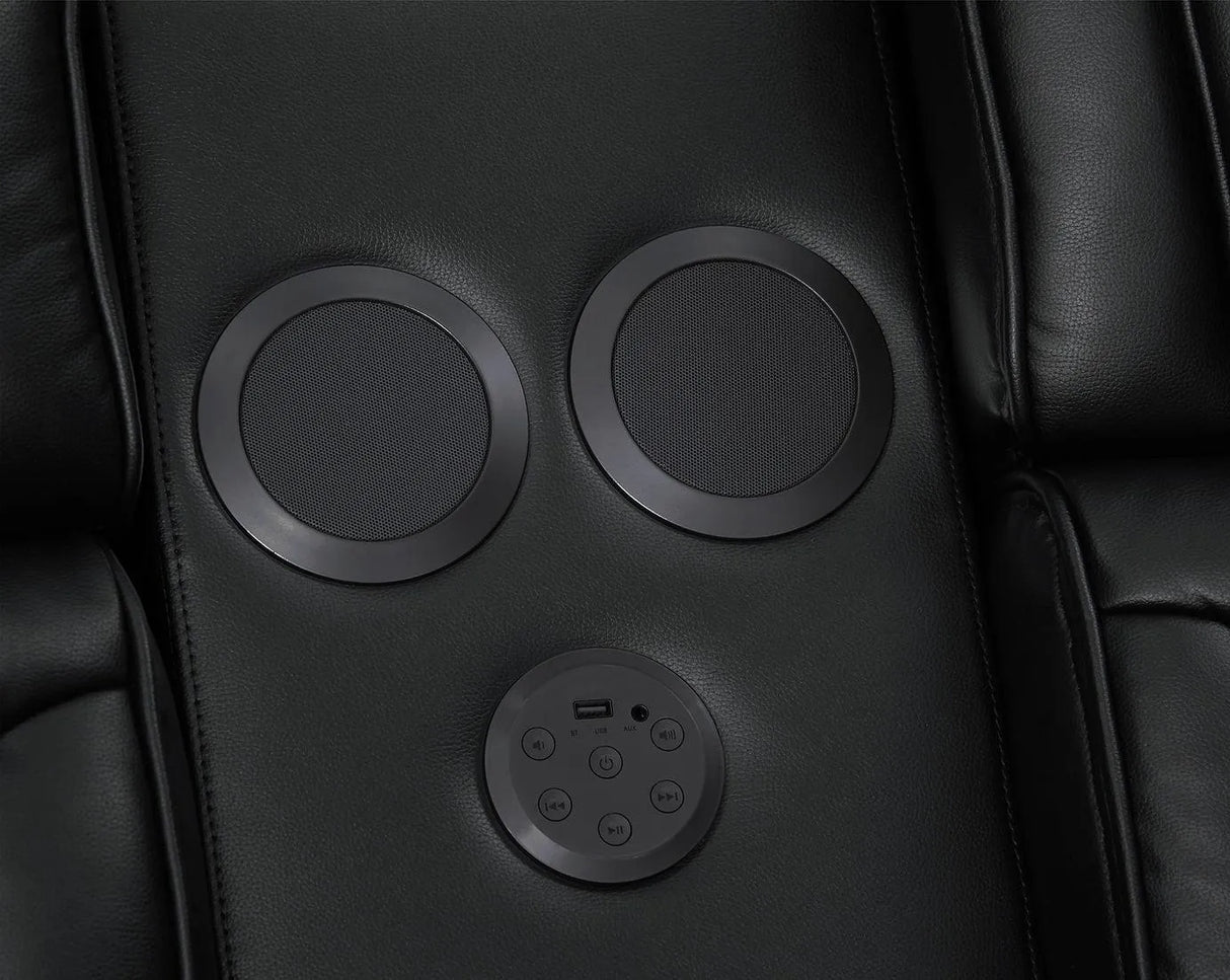 Skyline Black 3-Piece Power Reclining Living Room Set by New Era Innovations at Eve Furniture